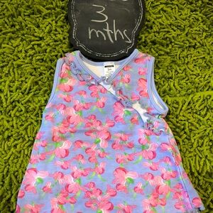 George Pink and Blue Floral Tank Top